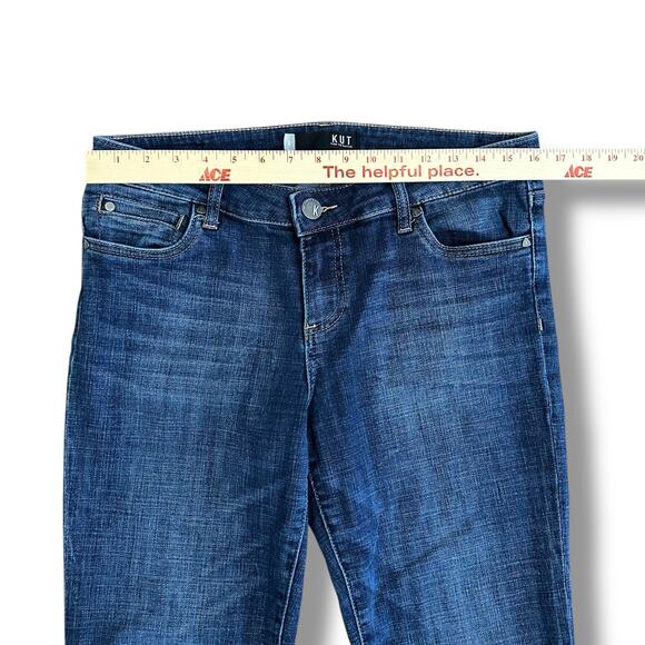 Kut from the Kloth Women’s Dark Wash Stretch Denim Straight Ankle Jeans Size 8 - Picture 3 of 11
